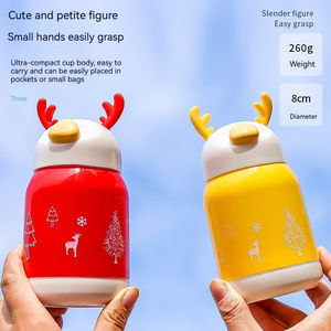 แก้วรูปกวางแบบสร้างสรรค์ปรับแต่งโลโก้ได้ถ้วยน้ำแก้วของขวัญวันคริสต์มาสสำหรับโรงเรียนอนุบาล - Product Image 4