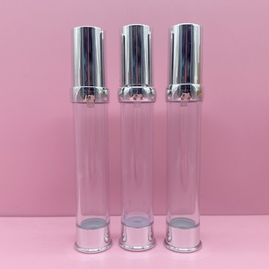 Wholesale AS Airless Lotion <b>Pump</b> <b>Bottle</b> 15ml 30ml 50ml 80ml 100ml 120ml Transparent Lotion Cream Essence Airless <b>Pump</b> <b>Bottle</b> - Product Image 1