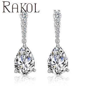 Boucles d'oreilles pour femmes RAKOL EP2133 avec zircon coloré, pierres, 2021 - Product Image 6