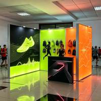 Boîte à lumière rétroéclairée robuste, modulaire, en tissu SEG, avec logo personnalisé, pour les expositions d'entreprise, les lieux de marketing et les présentoirs