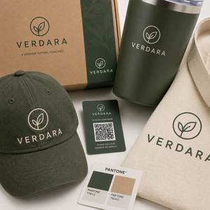Set de Regalo de Activación de Marca Sostenible con Logotipo Personalizado, Vaso, Tapa Reciclada, Bolsa de Mano y Tarjeta QR - Product Image 4