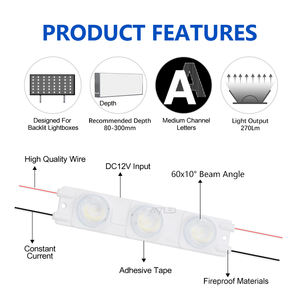 Módulo de Iluminación LED IP65 DC12V SMD3030 3W para Cajas de Luz Publicitarias y Sistemas de Letras Corpóreas - Product Image 4