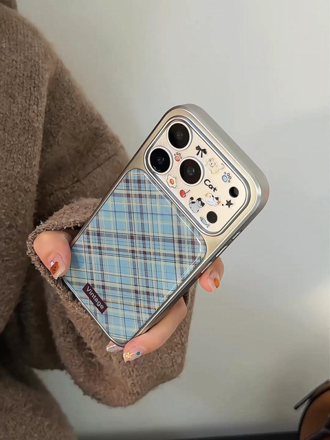 Ins Epoxy Resin Phone case for Iphone17 16 15 14Promax Protective Shell Electroplated Frame Camera Protector