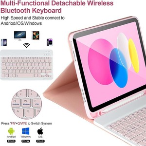 Étui de protection pour tablette <span class=keywords><strong>iPad</strong></span> 11e génération, clavier Bluetooth A16, housse en cuir 10e génération, souris - Product Image 3