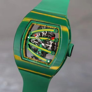 Top-grade Emerald Green Carbon Fiber Ultra-light Waterproof Diver Pointer Tourbillon Movement Automatic <b>Mechanical</b> Unisex <b>Watch</b> - Product Image 3