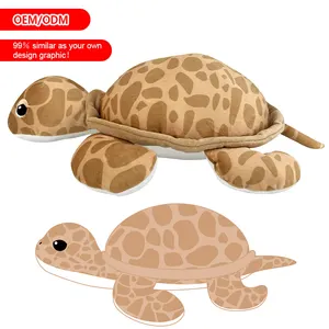 JOPark Manufacturer Factory ODM OEM Turtle Plush Toy Super Soft Cushion Custom Mascot Stuffed Ocean Animal Plushies Pillow Gift