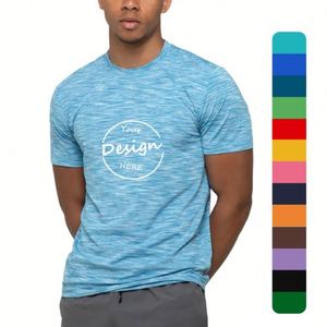 Camiseta con estampado de pantalla de secado rápido de tela catiónica personalizada para gimnasio, correr, Fitness, deportes atléticos, camiseta para hombre - Product Image 1