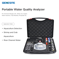 Analyseur portable multiparamètres de la qualité de l'eau pour l'aquaculture, les étangs à poissons, testeur de pH, nitrites, ammoniac, azote, oxygène dissous, fer