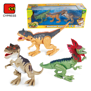 Set di 3 Dinosauri Realistici Giocattolo con Luci e Suoni, Action Figure con Articolazioni Mobili per Bambini - Product Image 2