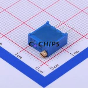 Résistance/potentiomètre réglable 3296W-1-103LF SIP-3P, 9,5x4,8 mm, résistance 10 kOhm, 10 %, 500 mW, 100 ppm/ ℃ - Product Image 2