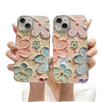 Coque de luxe antichoc en PC électroplaqué pour iPhone 17 Pro Max, motif papillon et fleur, avec diamants