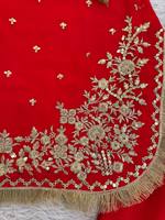 Baju Sharara Siap Pakai Buatan India Bahan Faux Georgette Pakaian Etnik Wanita Elastis Anti Kusut Bolak-Balik Cepat Kering