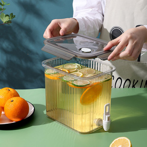 <b>Tea</b> Fruit <b>Infusion</b> Pitcher Rectangle Bpa Free With Tap For Party Summer Beverage Storage - Product Image 5