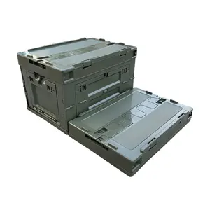50L для кемпинга большой емкости для хранения коробка PP пластиковый складной кемпинг коробка с открытый двор ящик для хранения автомобиля коробка