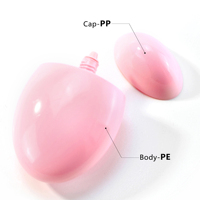 Flacon ovale personnalisé de 50 ml, mini, au toucher doux, rechargeable, pour rouge à lèvres, soin de la peau, blush, emballage compressible avec couleur personnalisée