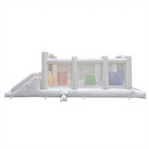 Parcours d'obstacles gonflable en PVC couleur <span class=keywords><strong>macaron</strong></span> avec toboggan, qualité commerciale pour événements pour enfants - Product Image 3