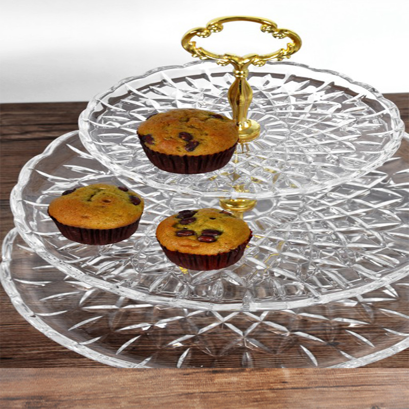 キャンドルウィックケーキスタンドとガラスぶどう3房 キャンドルウィックケーキスタンドとガラスぶどう3房 Candlewick glass