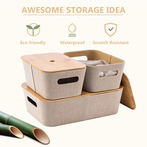 Cajas de Almacenamiento Apilables con Tapas, Cestas con Tapas para Organizar - Product Image 3