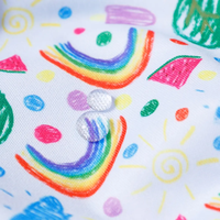 Couche de bain lavable en tissu pour bébé Happy Flute, imprimée, réutilisable, avec protection anti-fuite et matière douce et respirante, 27-35 lbs