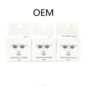 Fil à sourcils pré-encré de marque privée 10m <span class=keywords><strong>noir</strong></span> et blanc Microblading maquillage Permanent chaîne de cartographie des sourcils pour l'Académie d'art corporel - Product Image 4