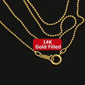 Collana a Catena di Sfere da 1,2mm 1,5mm in Oro Filled 14K per Donna, Gioielli di Moda a Colore Duraturo dalla Fabbrica JINAO - Product Image 1