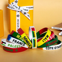 Bracelet en silicone de couleur explosive transfrontalière Bracelet de sport de soutien de compétition de football de basket-ball africain