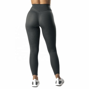 High Waist Ankle-Length Yoga <b>Leggings</b> Geometric Print Four-Way Stretch Spandex Polyester Contrast Stitch - Product Image 5
