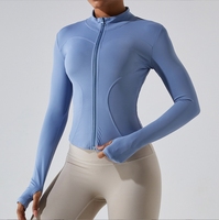Vestes de sport ajustées zippées pour femmes, idéales pour l'entraînement, la course, le yoga, la gym et les activités sportives