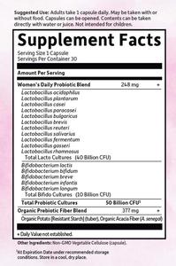 Probiotici Organici per Donne ad Azione Rapida e Alta Qualità, 50 Miliardi di CFU, Integratori per la Salute, Supporto Digestivo e Immunitario, Capsule Probiotiche - Product Image 2