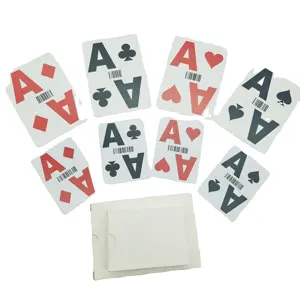 Percetakan pabrik turnamen permainan Junbo ditandai 100% kartu bermain Barcode plastik
