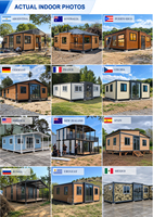 Villa Modular Mewah 3 Kamar Tidur, Rumah Prefabrikasi yang Dapat Dikustomisasi, Rumah Kontainer Prefab