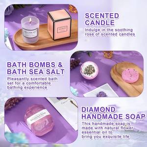 UIONEN Panier-cadeau de luxe tendance pour la fête des mères, la petite amie, la femme, la Saint-Valentin, 13 pièces, avec miroirs, peignoir et coffret à bijoux - Product Image 4