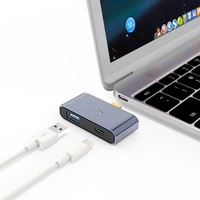 Lecteur de carte mémoire 3 en 1 USB C SD TF USB a en aluminium pour iPhone 15, ordinateur portable, tablette, appareil photo, plug and play