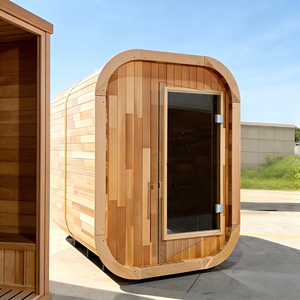 Sauna Cuadrada para Exteriores OEM, Cabina de Madera, Ducha de Vapor Seco, Sauna para 1-3 Personas con Calentador Eléctrico para Jardín o Hotel - Product Image 1