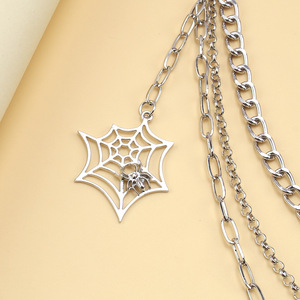 Cadena de cintura metálica de varias capas estilo telaraña Yueli, estilo hip hop, punk, gótico, para fiestas, accesorio de moda. - Product Image 4