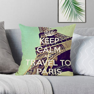 Funda De Almohada moderna de la serie romántica de París, funda de almohada con paisaje de sofá de 45*45cm - Product Image 6