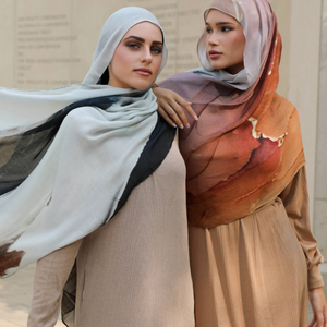 2025 haute qualité doux léger respirant Modal coton imprimé Hijab Floral Islam châle femmes musulmanes Logo personnalisé Service Eid - Product Image 1