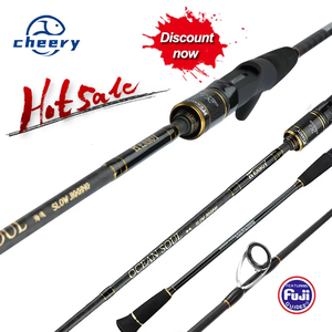 Caña de Pescar <span class=keywords><strong>Bassmaster</strong></span> con Piezas FUJI, de Carbono, para Pesca Lenta con Señuelos, para Lanzamiento y Spinning - Product Image 2