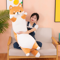 Peluche en coton Husky Corgi, jouet en peluche, oreiller en peau, doux, pour enfants, poupée éducative pour dormir, rembourrage en coton PP, 51-99 cm