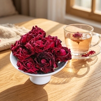 Rose Crimson Glory séchée au four en gros, corolla de rose Mohong entier naturel, approvisionnement en vrac pour tisanes