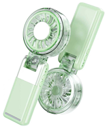 Ventilateur de réfrigération transfrontalier X11 2936, portable à haute vitesse, avec affichage numérique USB, pliable, à suspendre au cou, pour extérieur, petit modèle