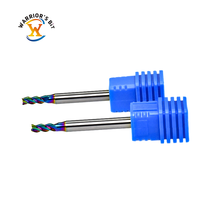 Outils de fraise CNC Warrior's Bit fraise en bout enduite à 3 lames avec diamètre de tige de 4mm personnalisable OEM/ODM pour l'aluminium