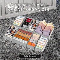 Lot de 8 cubes de rangement pliables, écologiques et durables, organisateur de bijoux, séparateurs pour armoire, sous-vêtements et soutiens-gorge