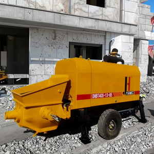 JIUHE Bomba de Concreto Móvil Eficiente para Contratistas de Construcción, Bomba de Concreto Eléctrica Diésel con Remolque - Product Image 3