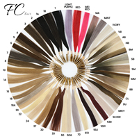 46 pièces, 20cm, nouveaux anneaux de couleur de cheveux humains, montres pour Extensions de cheveux humains, outils de Salon, teinture des cheveux, échantillon de tableau