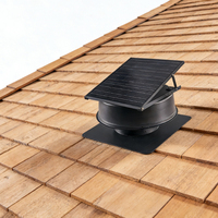 Système de ventilateur d'extraction de toit thermostatique solaire Eco Vent 12'' à roulement à billes avec moteur DC sans balais pour la circulation d'air dans le grenier