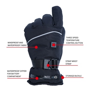 High Quality Recharging <b>Heating</b> <b>Usb</b> Mitten Waterproof Windproof Thickening Graphene Heated Ski Mittens Warm Winter Mittens - Product Image 6