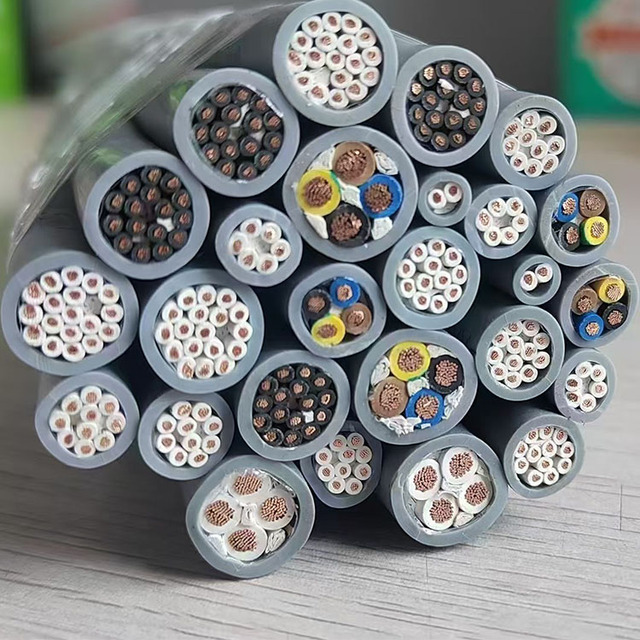 Multi Core Flexible Armoured Signal Wire RVVP Shielded Cable 2/3/4/5/6/7/8/10 Cores Bare Copper PVC Insulated Control Cable