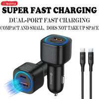 Chargeur PD 68W le plus vendu, chargeur rapide USB-C, chargeur de voiture type C pour iPhone Samsung OnePlus
