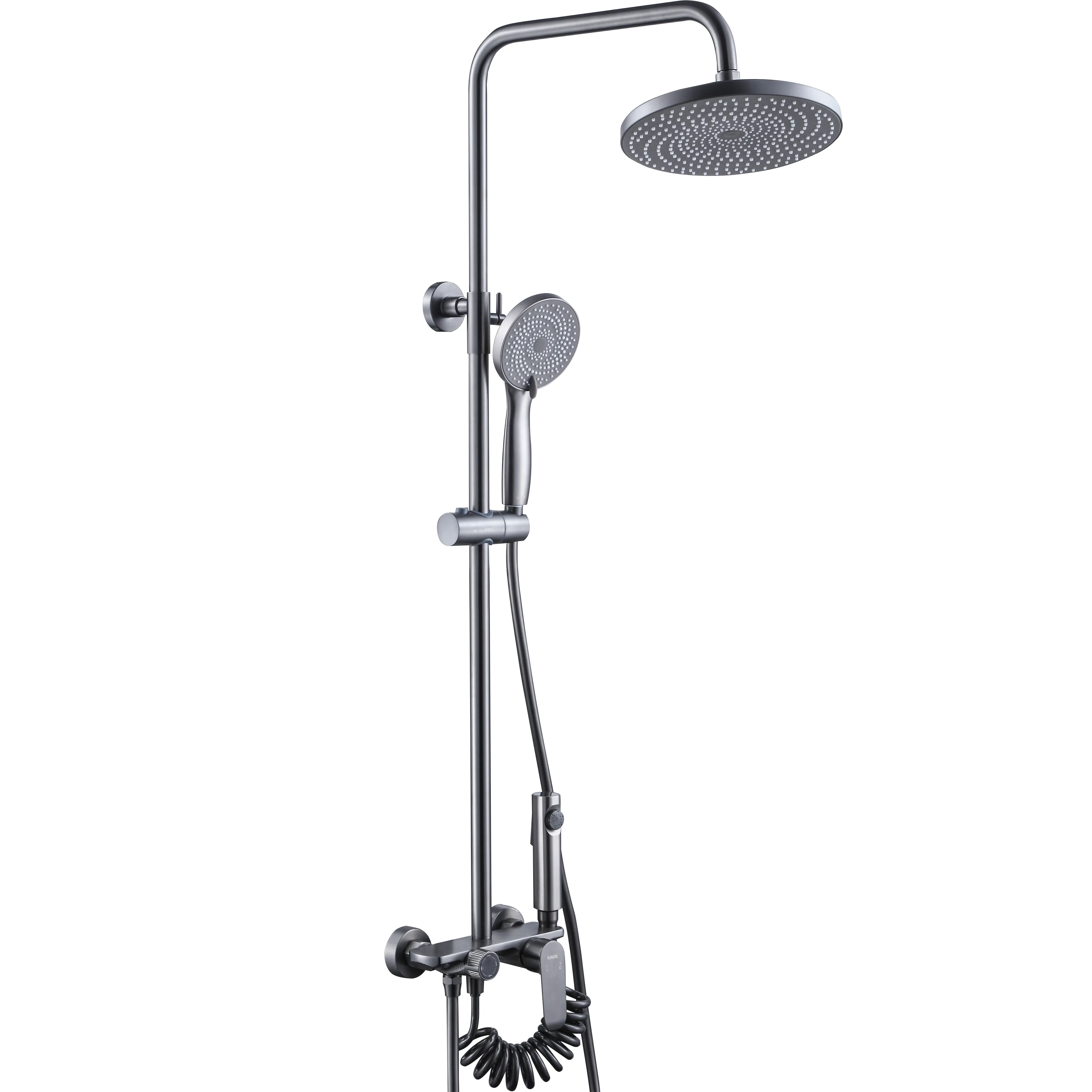 KAWAL-Ensemble de douche multifonction tout en cuivre, avec valve à puce en céramique, massage sous la pluie, spray doux, salle de bain